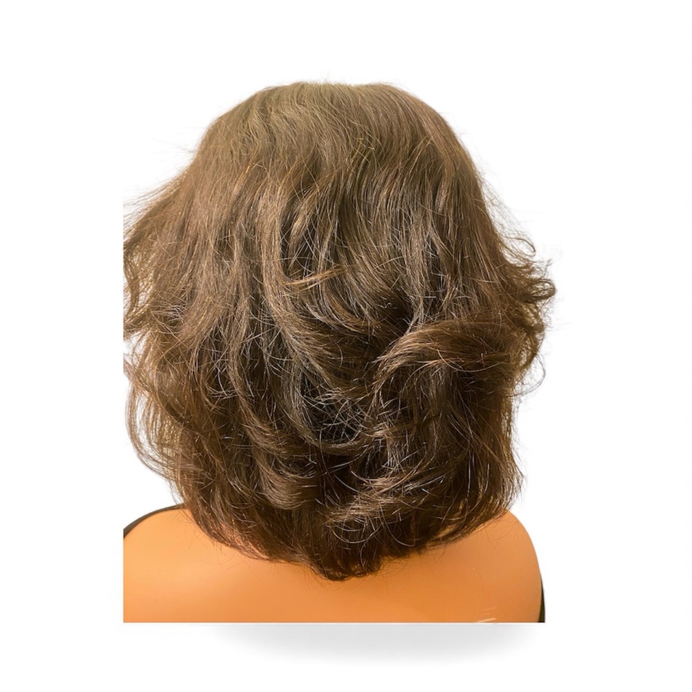 BC268 Handmade human hair 4x4 Hd lace closure wig-10” - Picture 3 of 8
